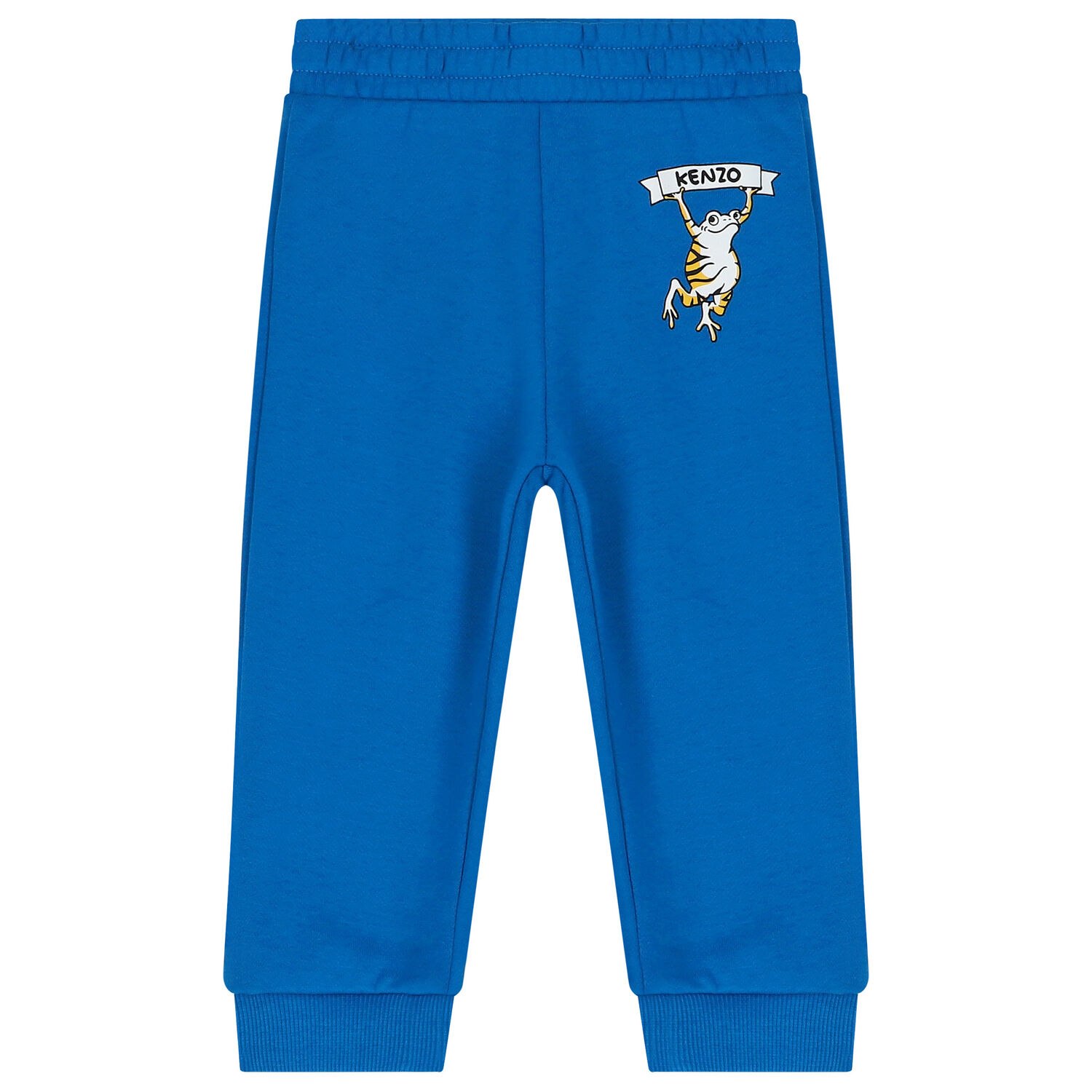 Younger Boys Blue Logo & Frog Joggers, 1, hi-res image number null
